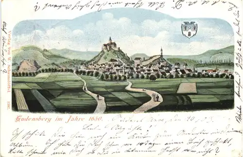 Gudensberg im Jahre 1650 - Litho - Bahnpost -719798