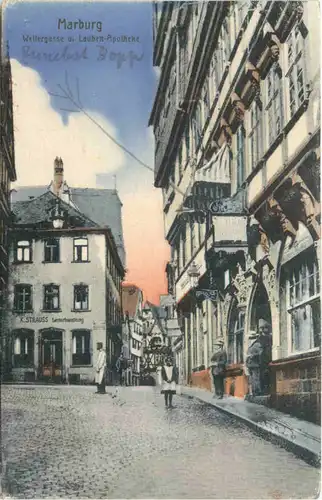 Marburg - Wellergasse und Lauben-Apotheke -719862