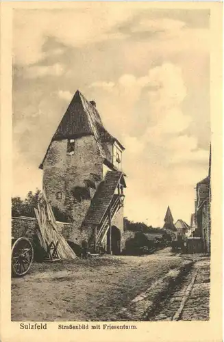 Sulzfeld am Main - Strassenbild mit Friesenturm -720316