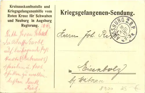 Augsburg - Kriegsgefangenen Sendung -720420