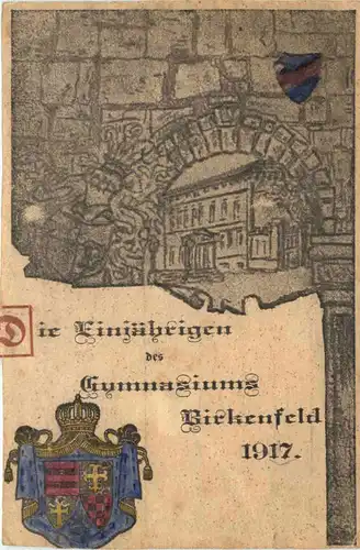 Birkenfeld - Einjährige des Gymnasiums 1917 - Studentika -720828