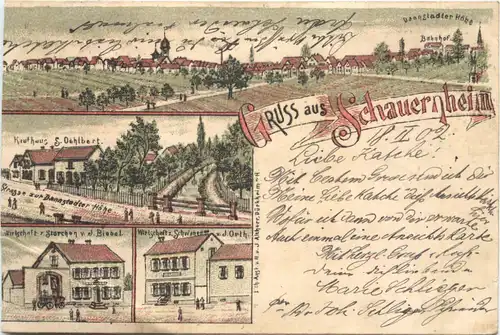 Gruss aus Schauernhaeim - Litho -721138