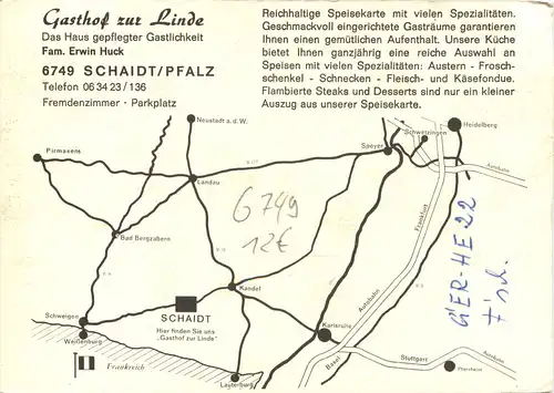 Schaidt Pfalz - Gasthof Zur Linde -721238