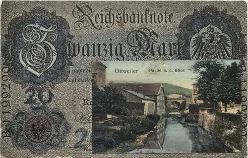 Ottweiler - Geld auf Ansichtskarten -721108