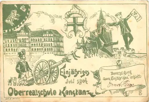 Konstanz - Einjähriges 1904 - Studentika -722132