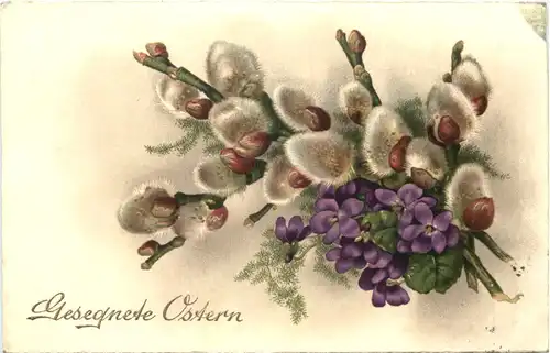 Ostern - Prägekarte - Blumen -721838