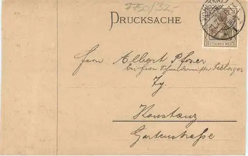 Konstanz - Abiturium 1908 Oberrealschule - Studentika -722186