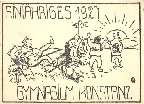 Konstanz - Gymnasium Einjähriges 1927 - Studentika -722170