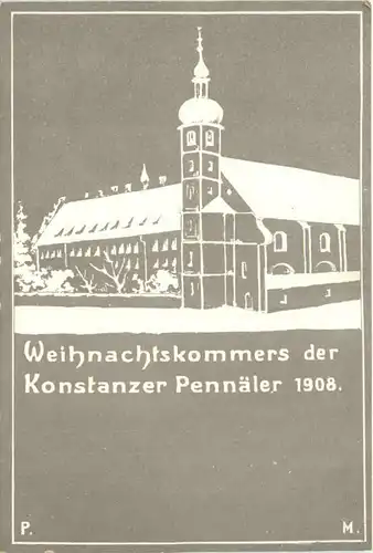 Konstanz - Weihnachtskommers der Pennäler 1908 - Studentika -722178