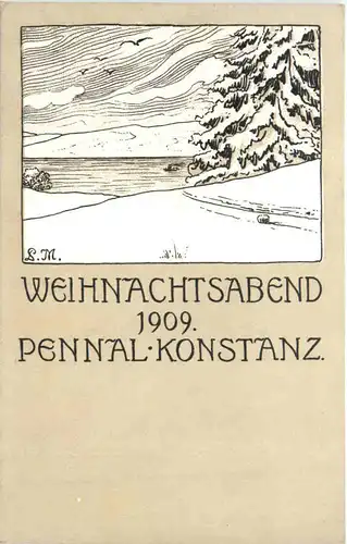 Konstanz - Weihnachtsabend der Pennäler 1909- Studentika -722184