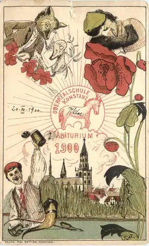 Konstanz - Oberrealschule 1900 - Studentika -722204