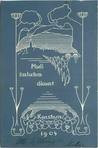 Konstanz - Muli Salutem dicunt - Studentika - Jugendstil -722192