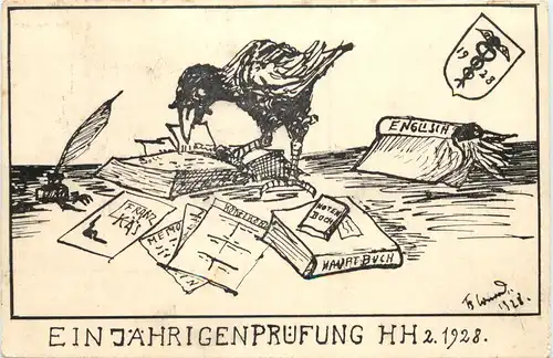 Konstanz - Einjährigenprüfung 1928 - Studentika -722168