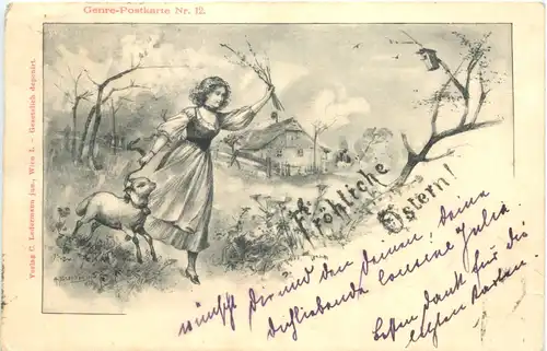 Ostern - Frau - Schafe -721930