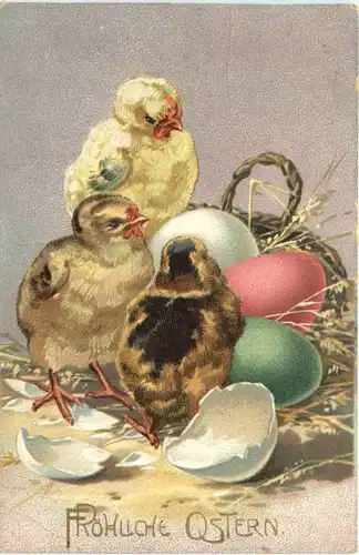 Ostern - Prägekarte - Chicken - Eier -721966