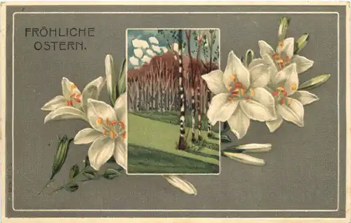 Ostern - Prägekarte - Blumen -721918