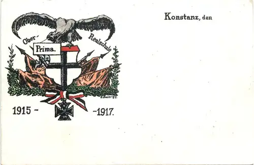 Konstanz - Ober Realschule 1917 - Studentika -722230