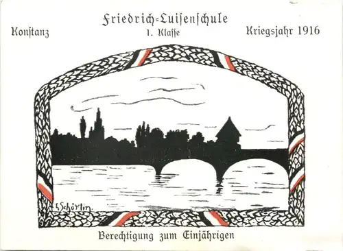 Konstanz - Friedrich Luisenschule 1916 - Studentika -722256