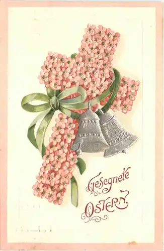 Ostern - Prägekarte - Glocke - Blumen -722002