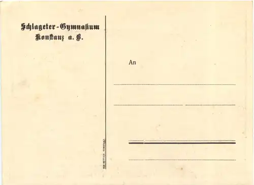 Konstanz - Mittlere Reife 1938 - Studentika -722380