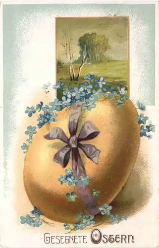 Ostern - Ei mit Blumen -722014