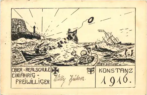 Konstanz - Einjährig berrealschule 1916 - Studentika -722266