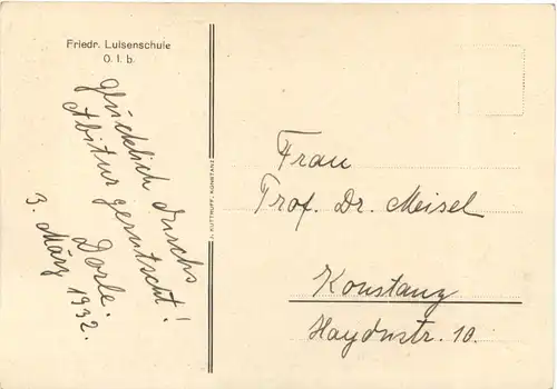 Konstanz - Mädchenoberrealschule 1932 - Studentika -722214