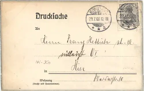 Konstanz - Oberrealschule 1905 - Studentika -722242