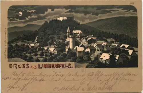 Gruss aus Lindenfels - Litho -722430