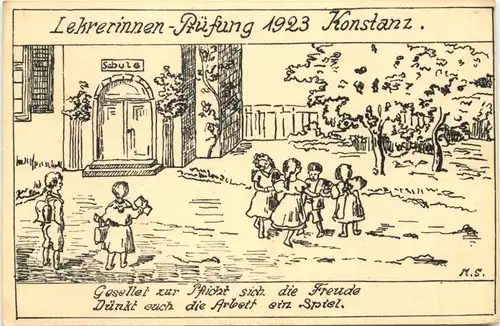 Konstanz - Lehrerinnen Prüfung 1923 - Studentika -722324