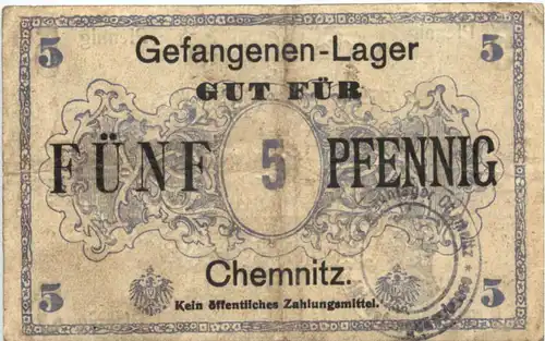 Chemnitz - Gefangenenlager Notgeld 5 Pfennig -722406