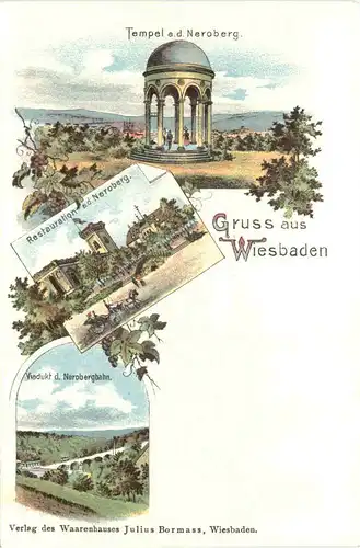 Gruss aus Wiesbaden - Litho -722560