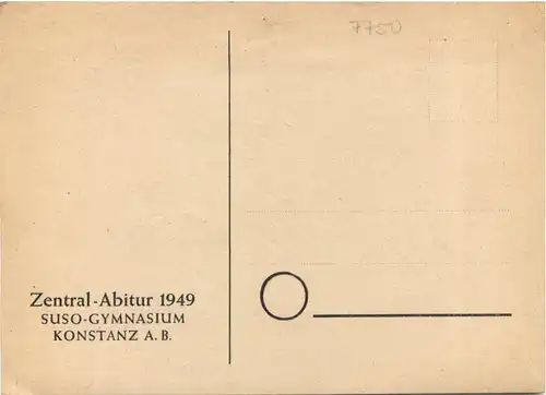 Konstanz - Abitur 1949 - Studentika -722382