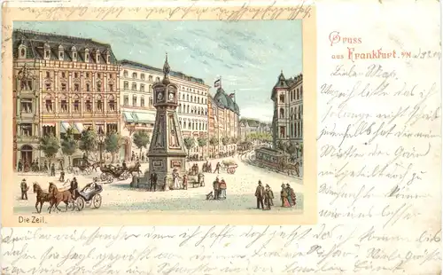 Gruss aus Frankfurt - Die Zeil - Litho -722490