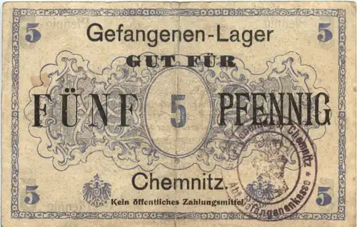 Chemnitz - Gefangenenlager Notgeld 5 Pfennig -722404