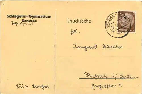 Konstanz - Mittlere Reife 1940 - Studentika -722392