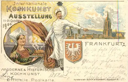 Frankfurt Main - Kochkunst Ausstellung 1900 - Litho -722546