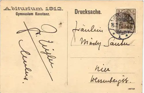 Konstanz - Abiturium 1912 - Studentika -722288