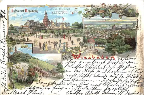 Gruss aus Wiesbaden - Litho -722596