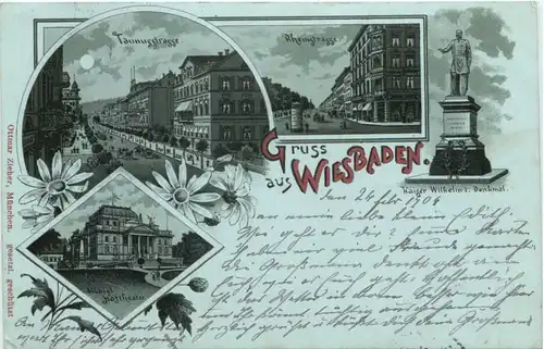 Gruss aus Wiesbaden - Litho -722670