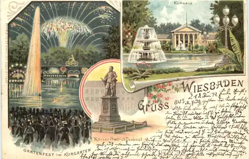 Gruss aus Wiesbaden - Litho -722598