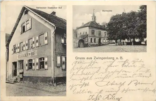 Gruss aus Zwingenberg an der Bergstrasse - Restaurant Hessischer Hof -722656