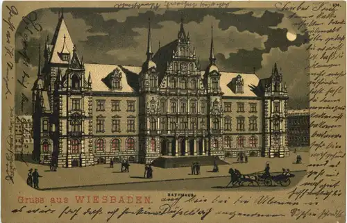 Gruss aus Wiesbaden - Litho -722594