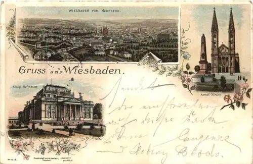 Gruss aus Wiesbaden - Litho -722592