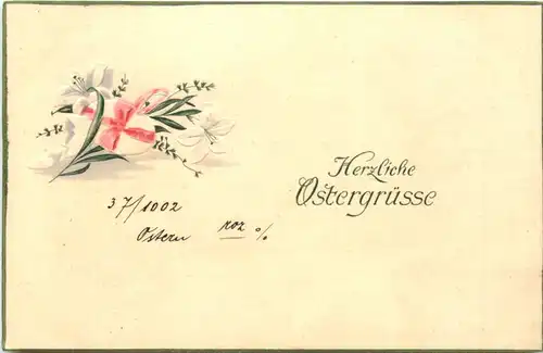 Ostern - Prägekarte - Blumen - Ei -722040