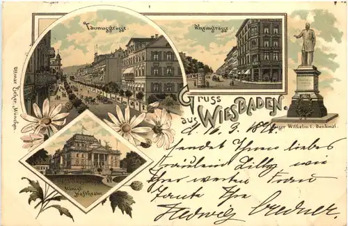 Gruss aus Wiesbaden -Litho -722706