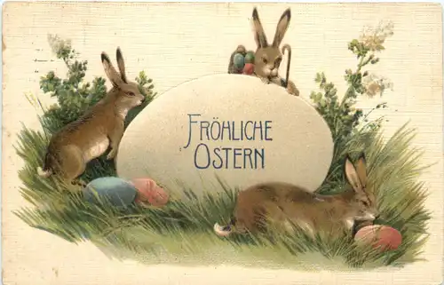 Ostern - Prägekarte - Hasen -722082