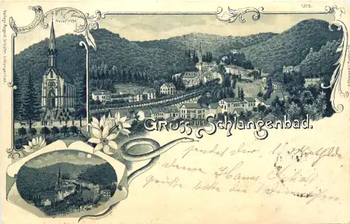 Gruss aus Schlangenbad - Litho -722746