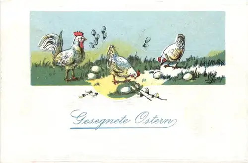 Ostern - Prägekarte - Huhn - Eier -722094