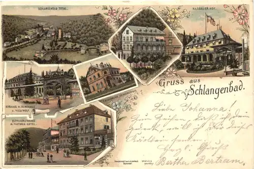 Gruss aus Schlangenbad - Litho -722778